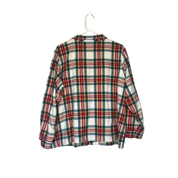 Boden Womens Pajama Shirt Size 14 100% Cotton Holidays Checkered Plaid - Picture 5 of 5